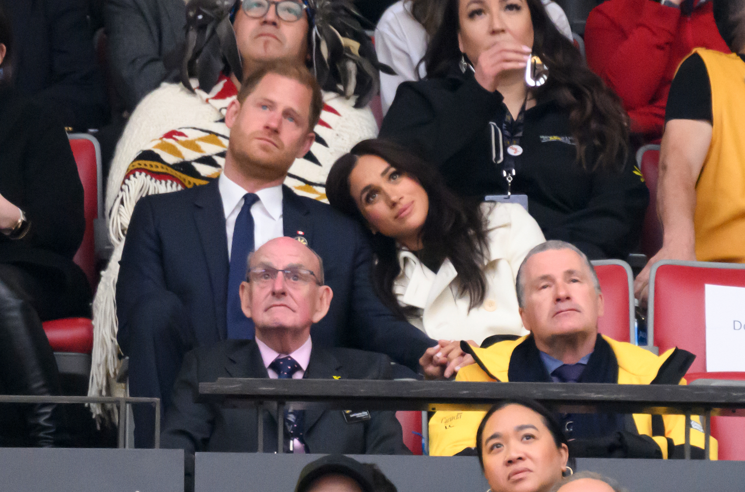 Prince Harry and Meghan Markle during the opening ceremony of the 2025 Invictus Games on February 8 in Vancouver, British Columbia, Canada. | Source: Getty Images