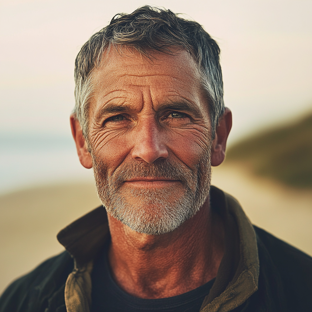 A man at a beach | Source: Midjourney