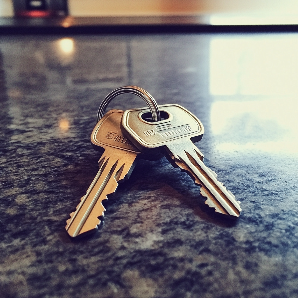 Keys on a kitchen counter | Source: Midjourney