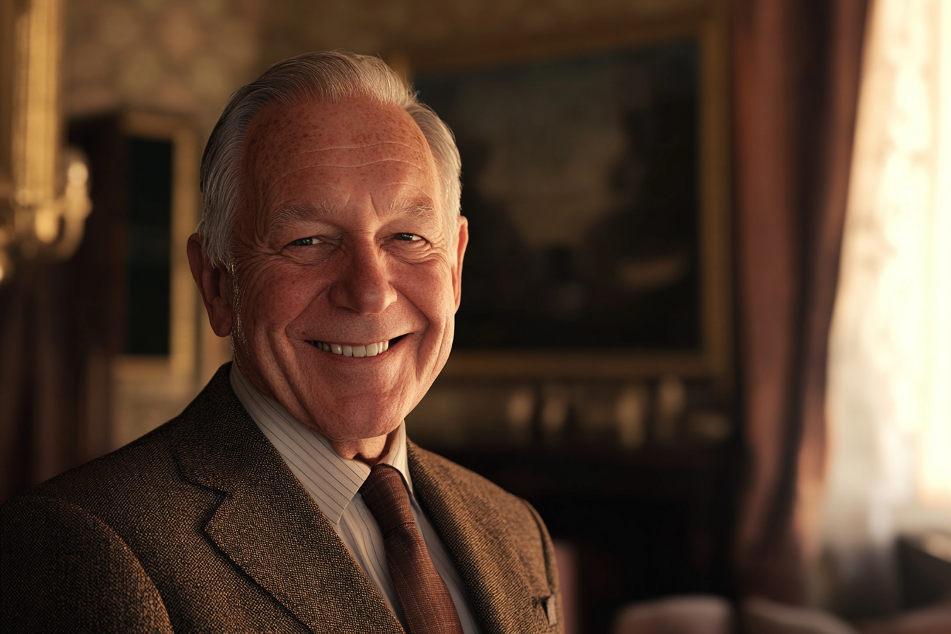 An older man smiling | Source: Midjourney