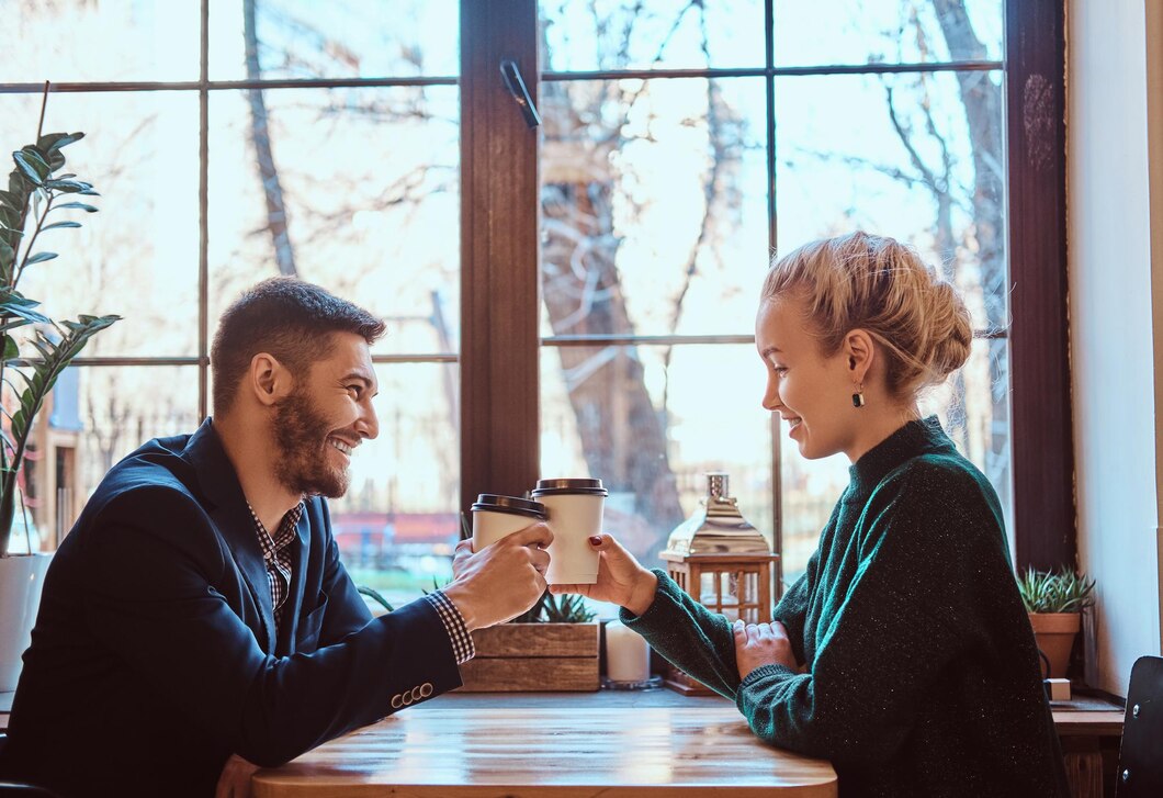 A couple talking in a cafe | Source: Freepik