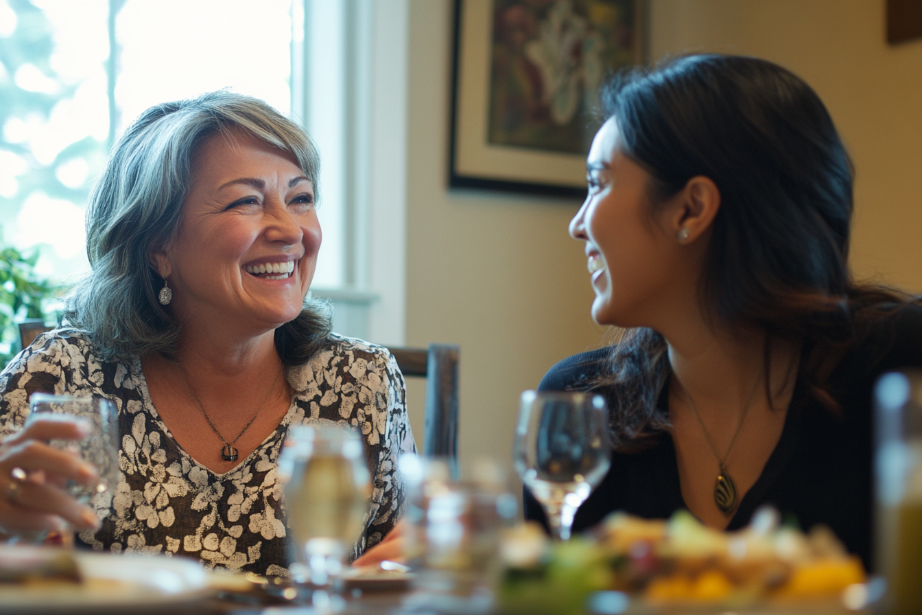 A mother and daughter having dinner together | Source: Midjourney