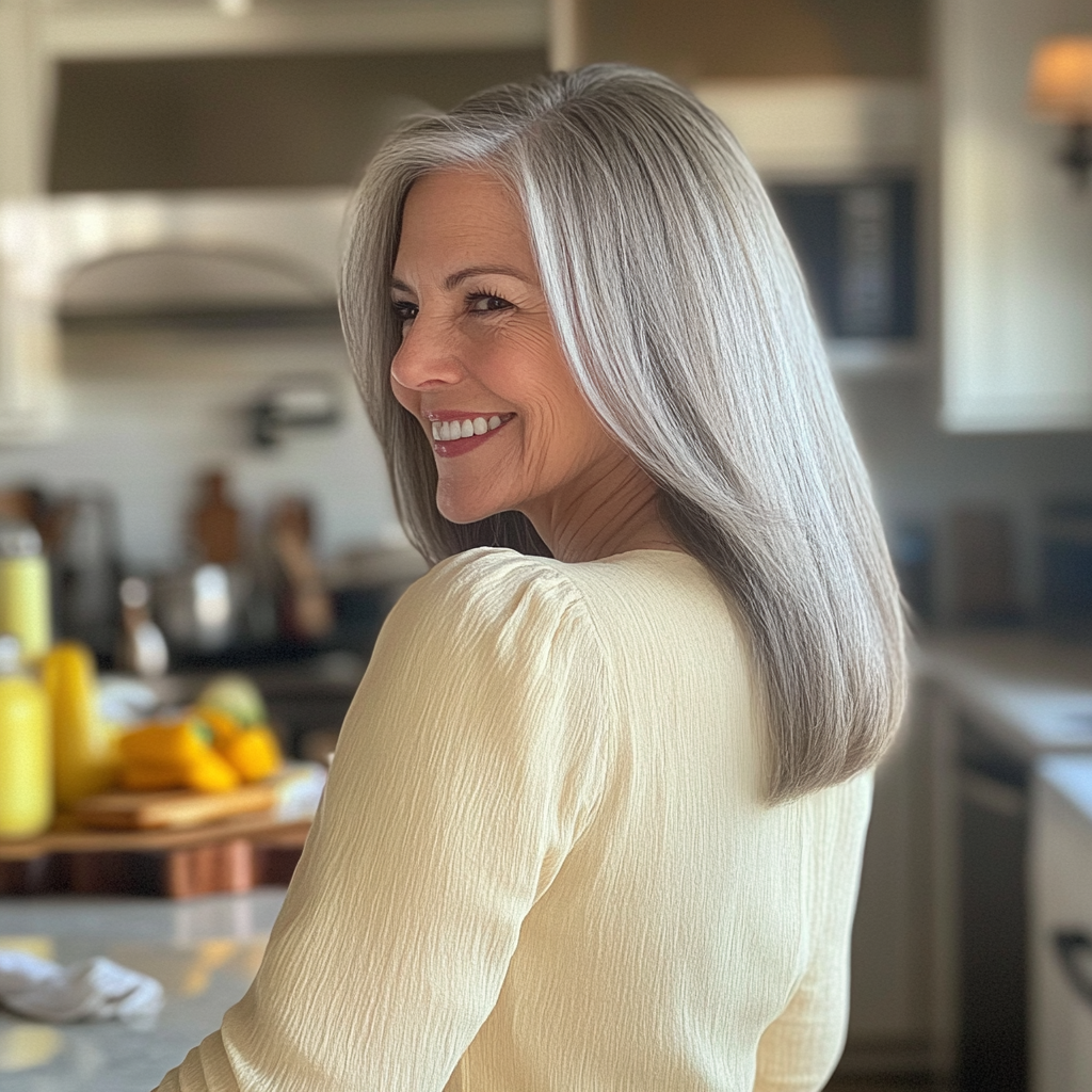 An older woman in the kitchen | Source: Midjourney