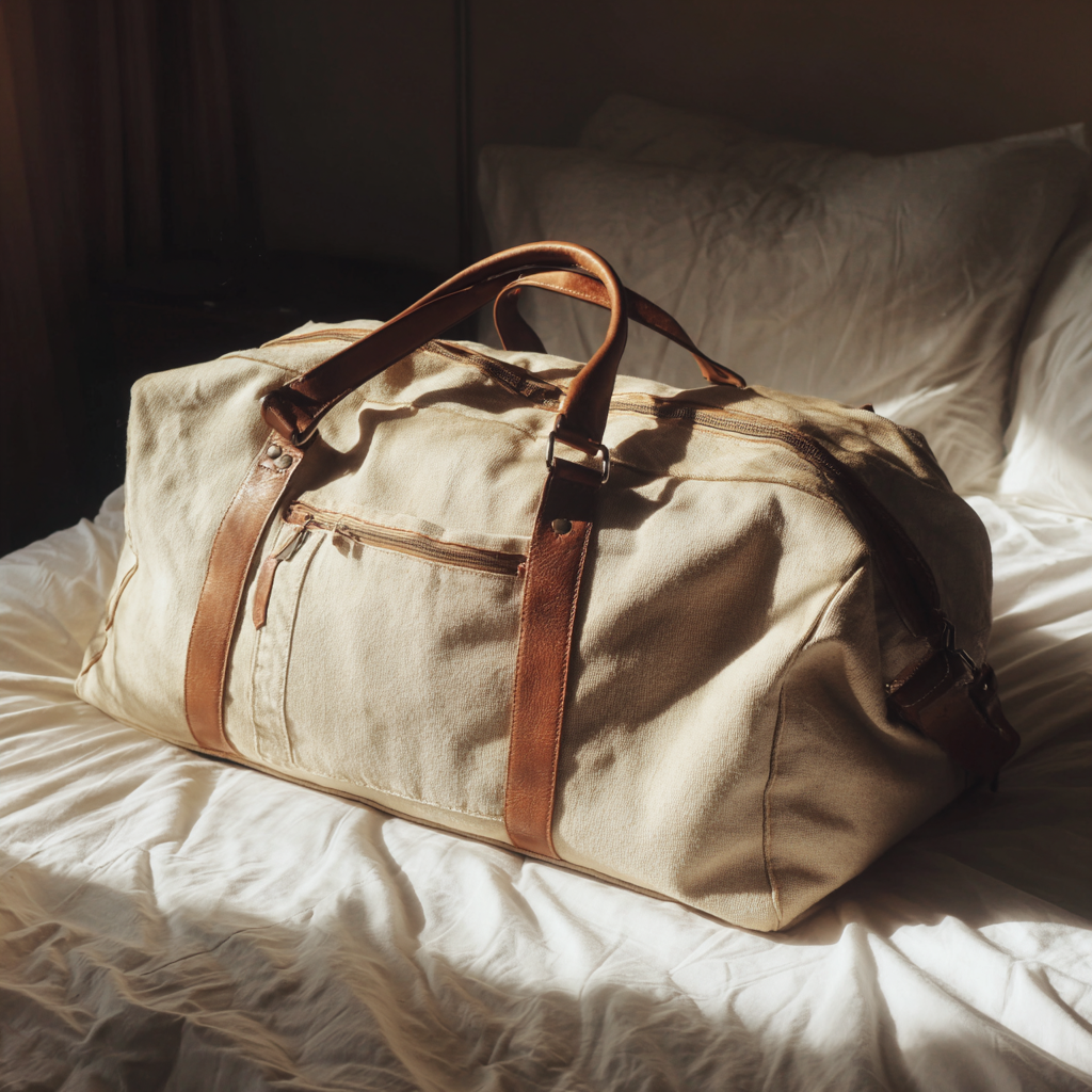 A packed bag on a bed | Source: Midjourney
