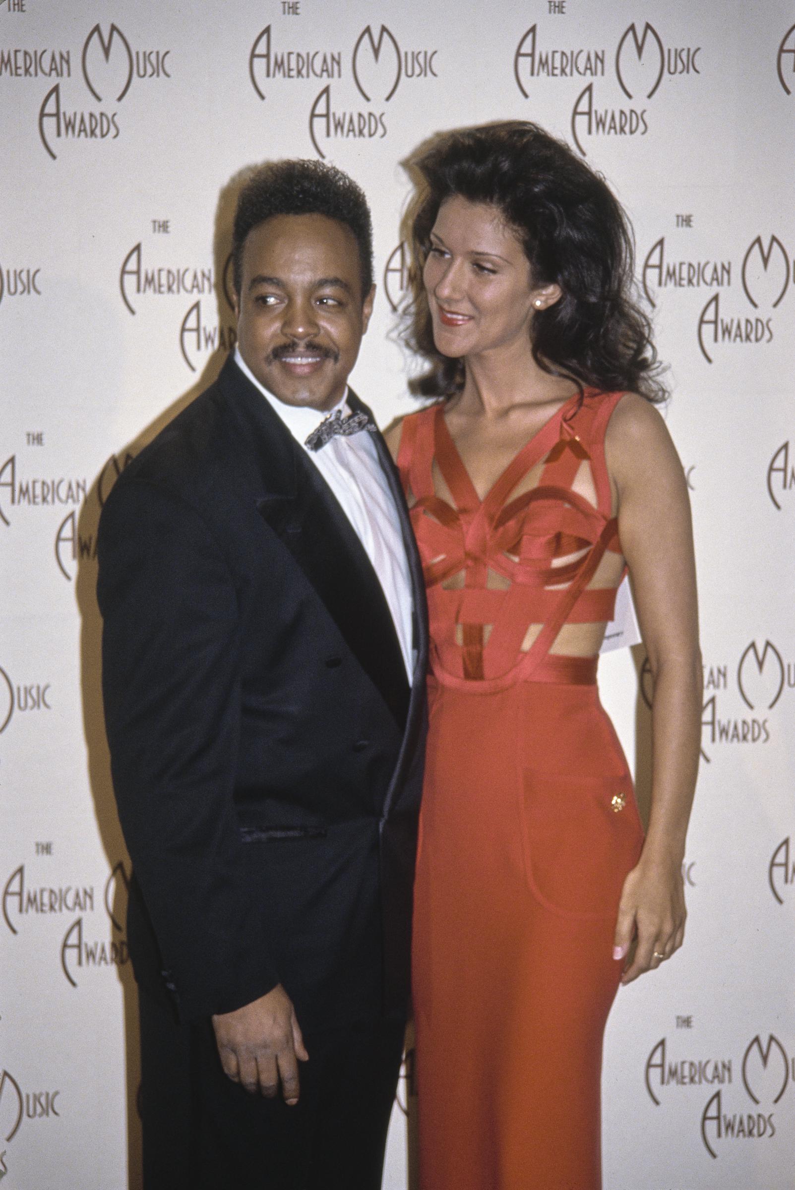 Peabo Bryson and Celine Dion during the 20th Annual American Music Awards press room at the Shrine Auditorium on January 25, 1993 in Los Angeles, California. | Source: Getty Images