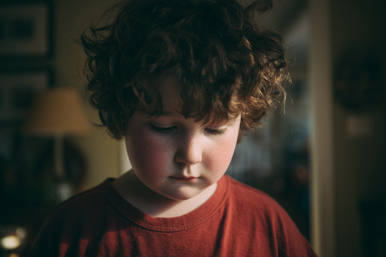 A little boy looking down | Source: Midjourney