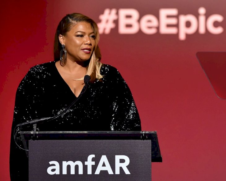 Queen Latifah at the 2018 amfAR Gala New York at Cipriani Wall Street on February 7, 2018 in New York City. | Photo by Theo Wargo/amfAR/Getty Images