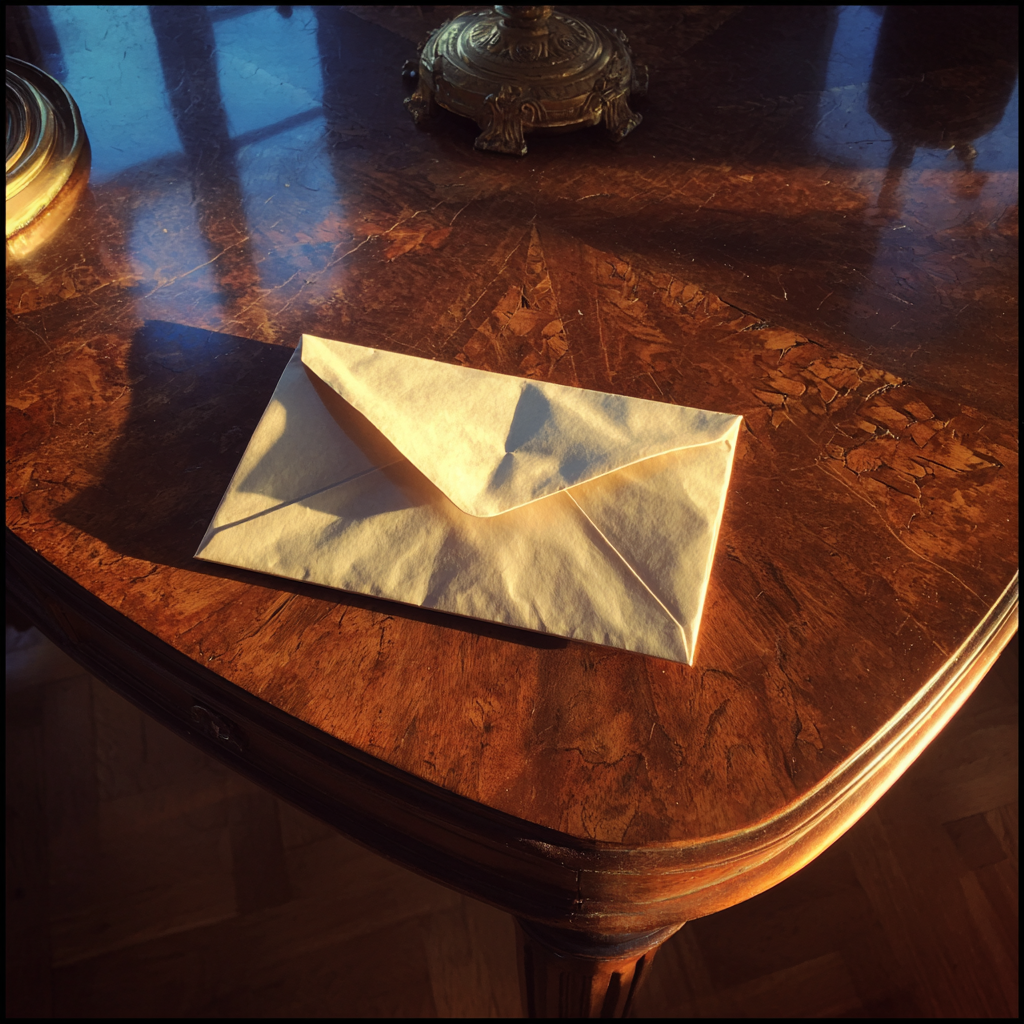 An envelope on a table | Source: Midjourney