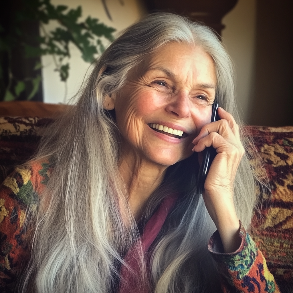 A smiling older woman | Source: Midjourney