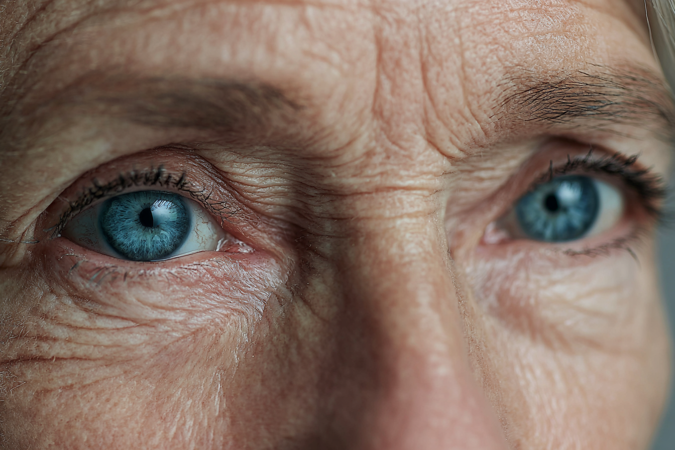 An elderly woman with blue eyes | Source: Midjourney