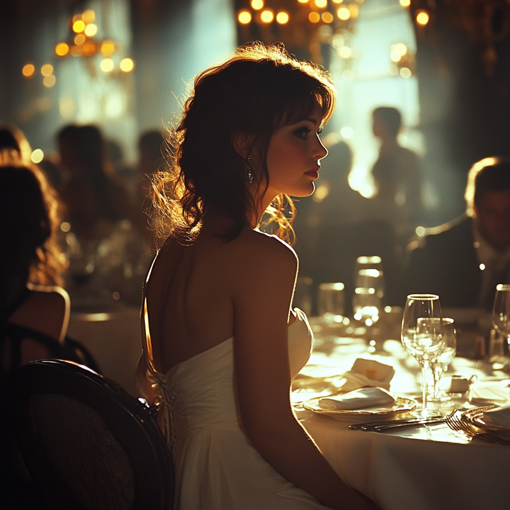 A woman about to sit | Source: Midjourney
