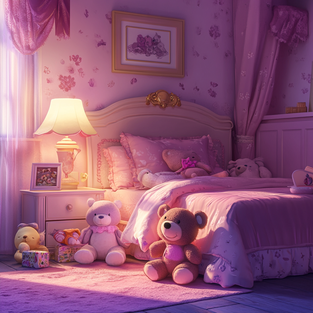 A cute pink bedroom | Source: Midjourney