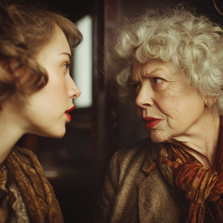 Two women talking | Source: Midjourney