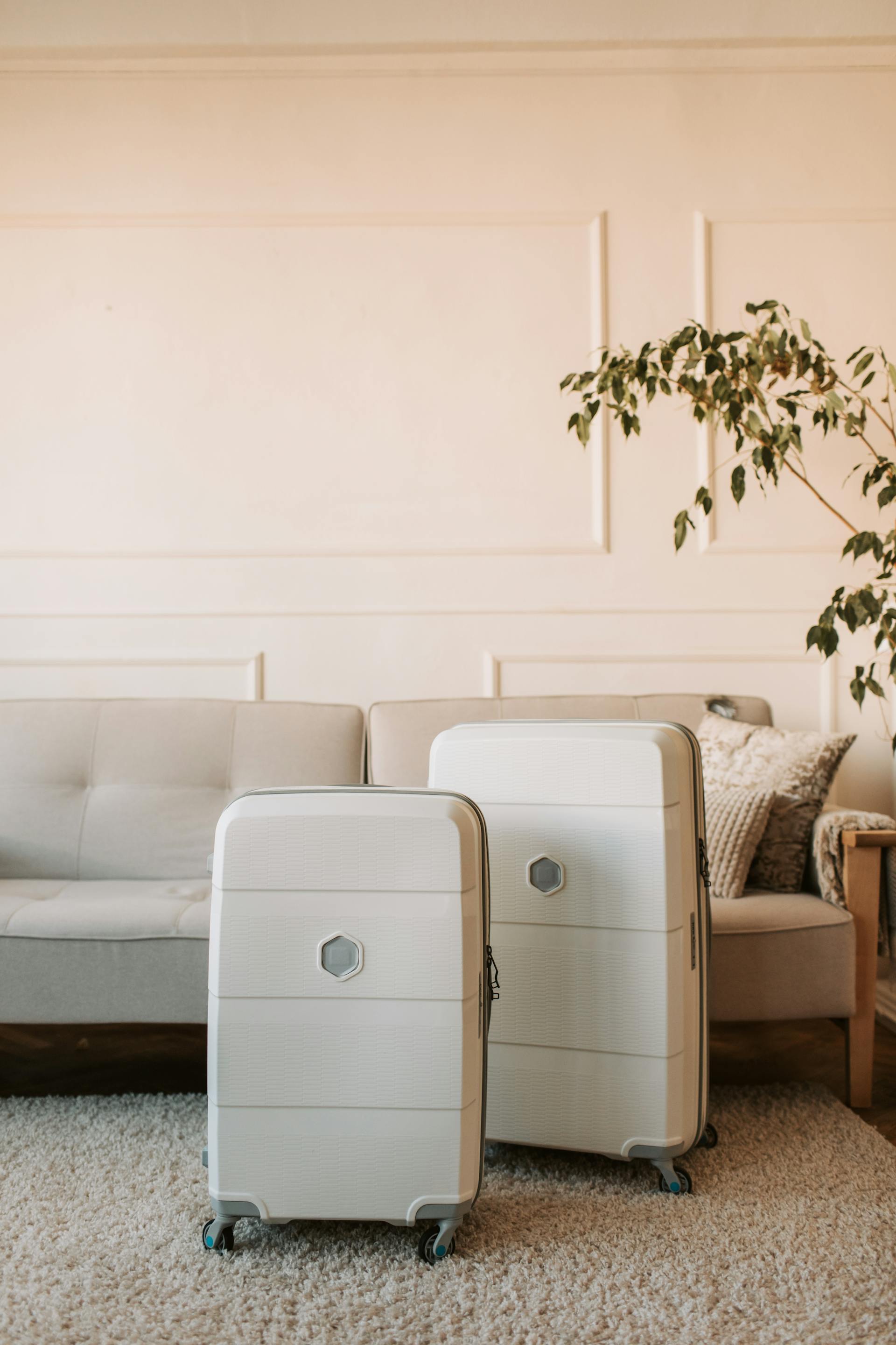 Suitcases in a living room | Source: Pexels