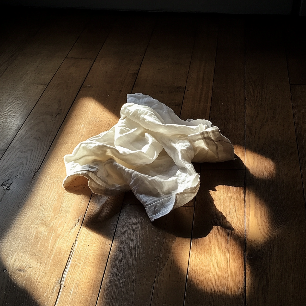 A crumpled napkin thrown onto the floor | Source: Midjourney