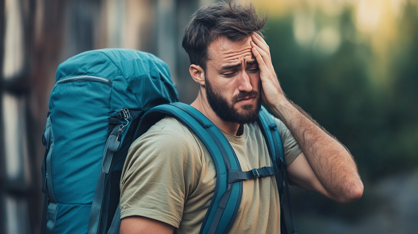 A man with backpack | Source: Midjourney