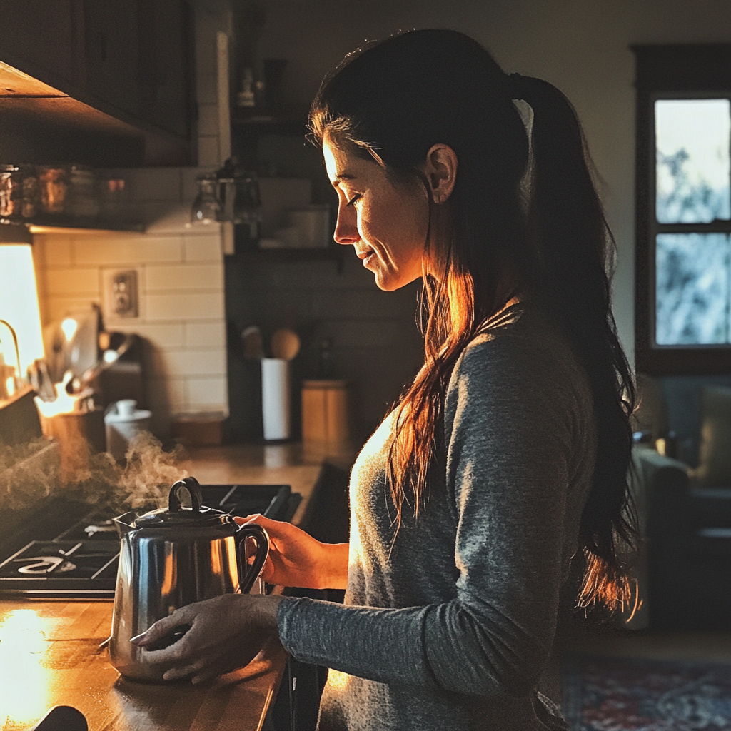 Uma mulher na cozinha | Fonte: Midjourney