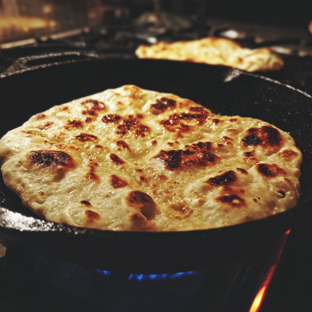 Flatbread in a pan | Source: Midjourney