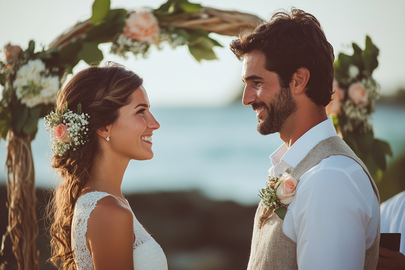 A couple on their wedding day | Source: Midjourney