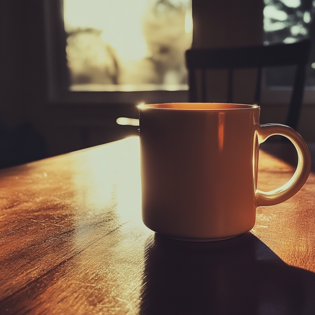 A mug on a table | Source: Midjourney