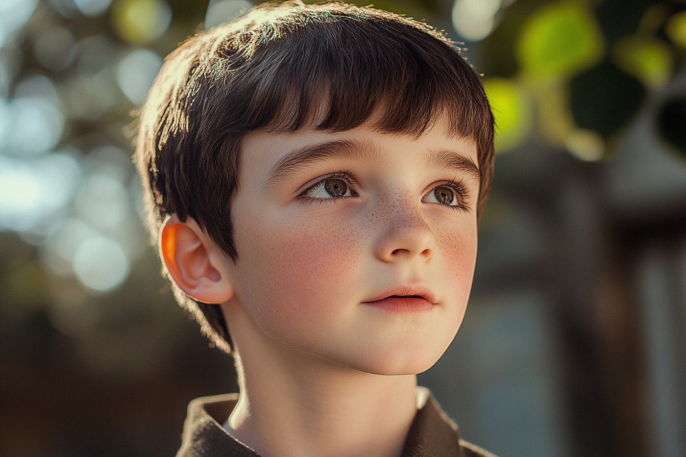 A boy standing in the backyard | Source: Midjourney