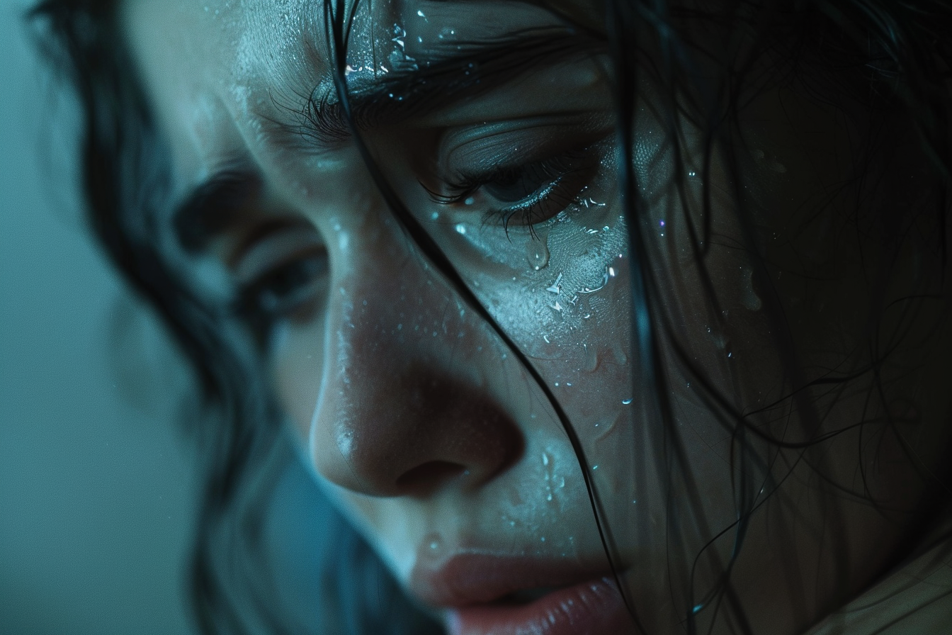 A close-up shot of an upset woman | Source: Midjourney