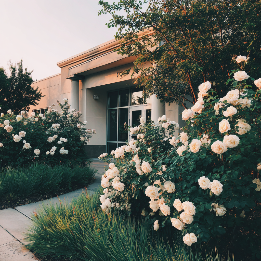The exterior of a mental health clinic | Source: Midjourney