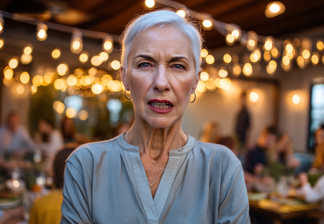 An older woman talking | Source: Midjourney