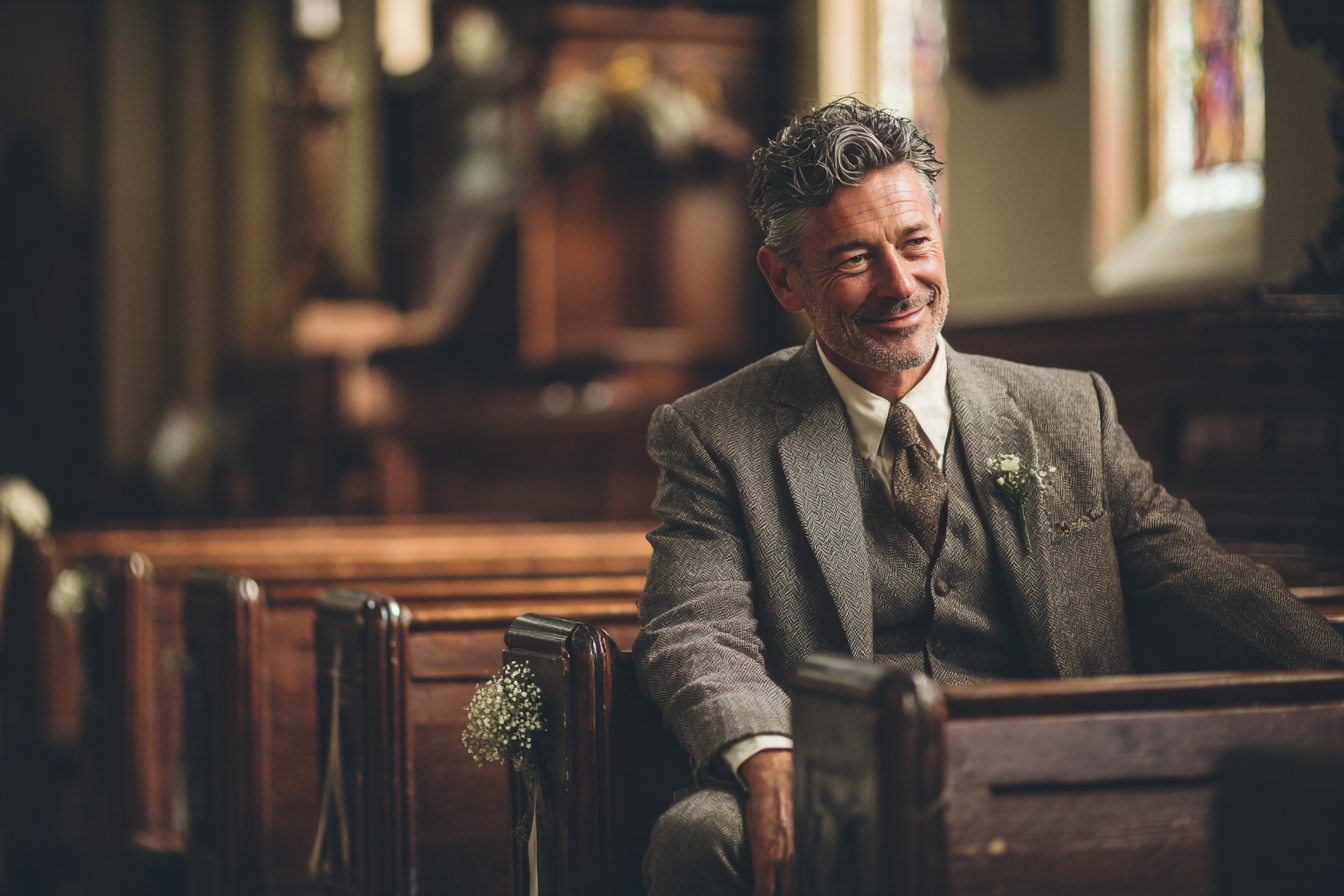 A man seated in a chapel | Source: Midjourney