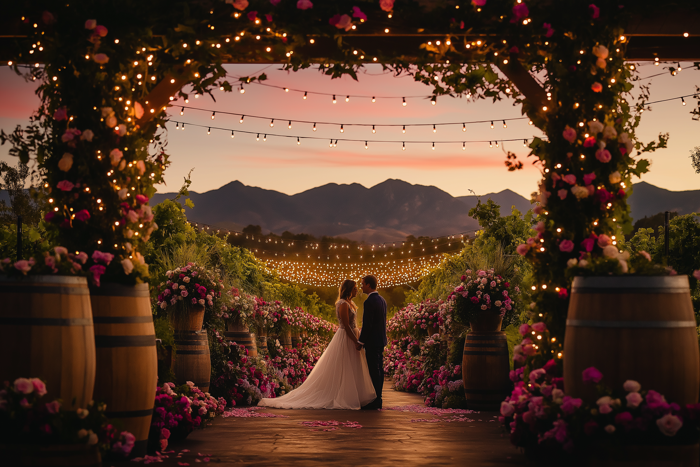 A wedding in a vineyard | Source: Midjourney