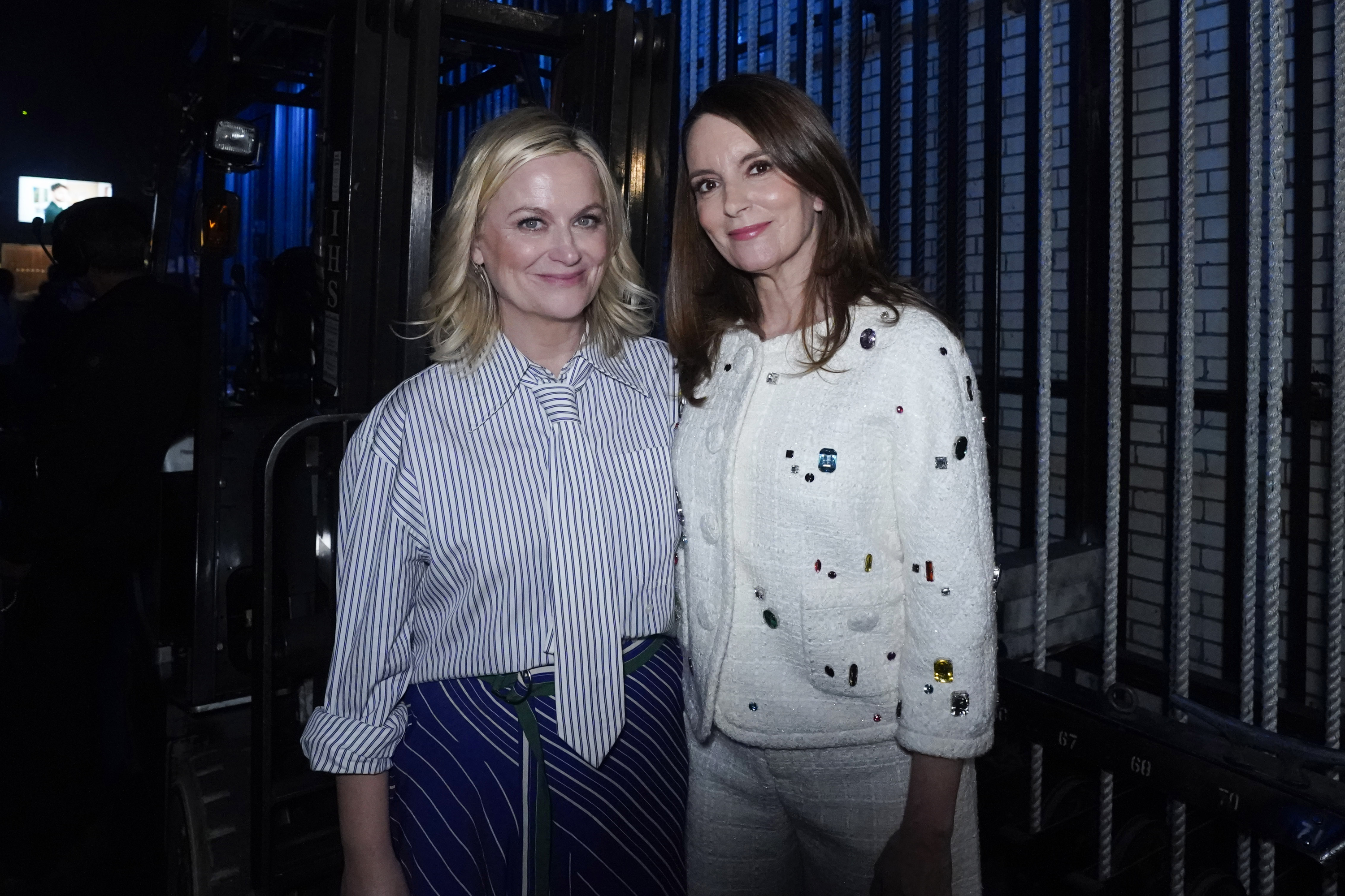 Amy Poehler and Tina Fey at the Radio City Music Hall in New York City on May 12, 2025 | Source: Getty Images