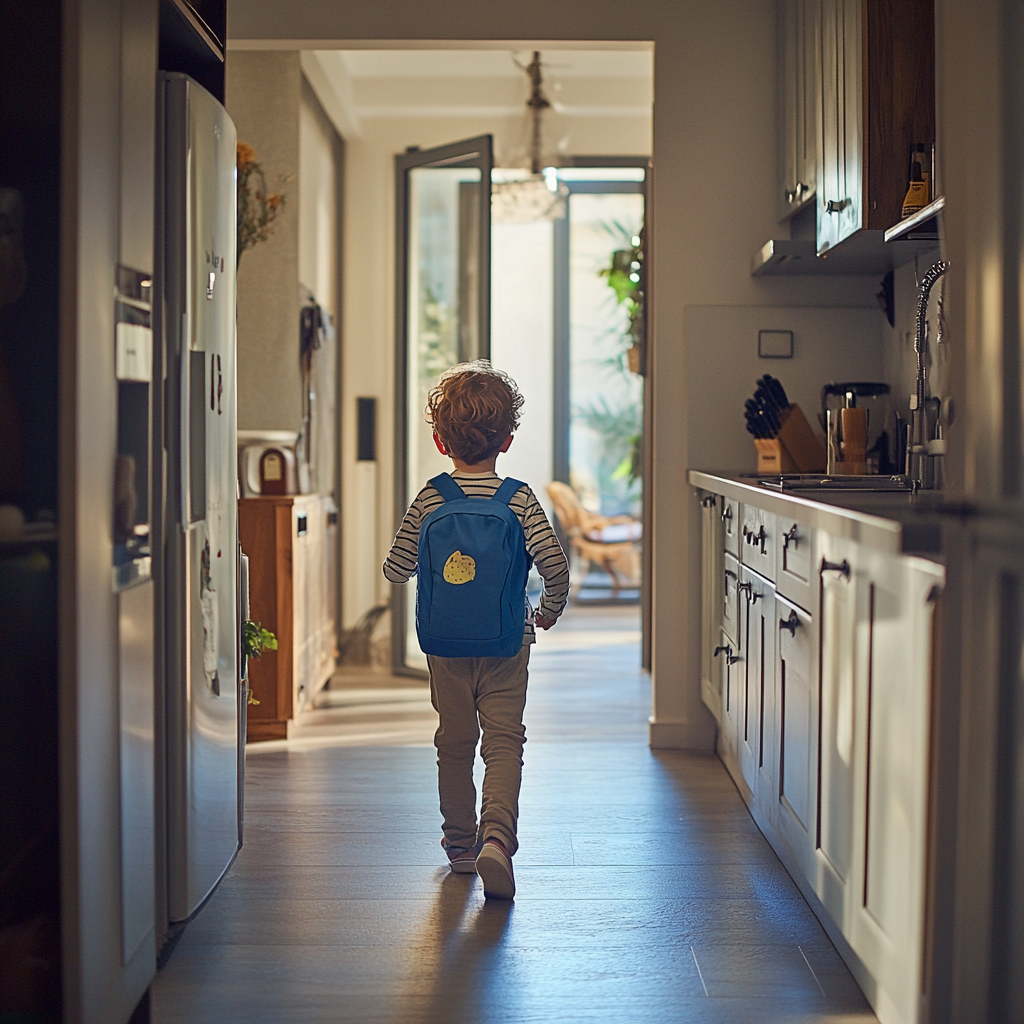 A boy walking into a kitchen | Source: Midjourney