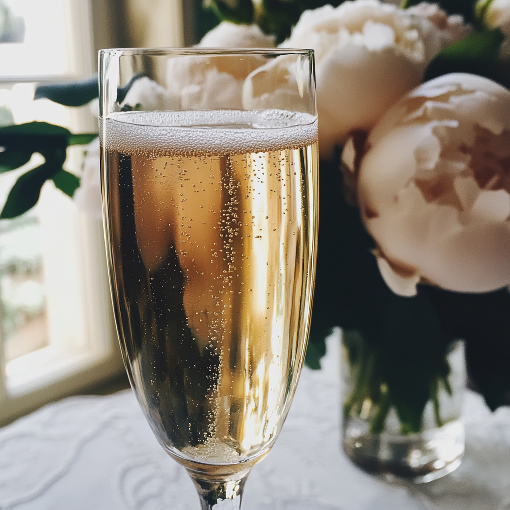 A glass of champagne | Source: Midjourney