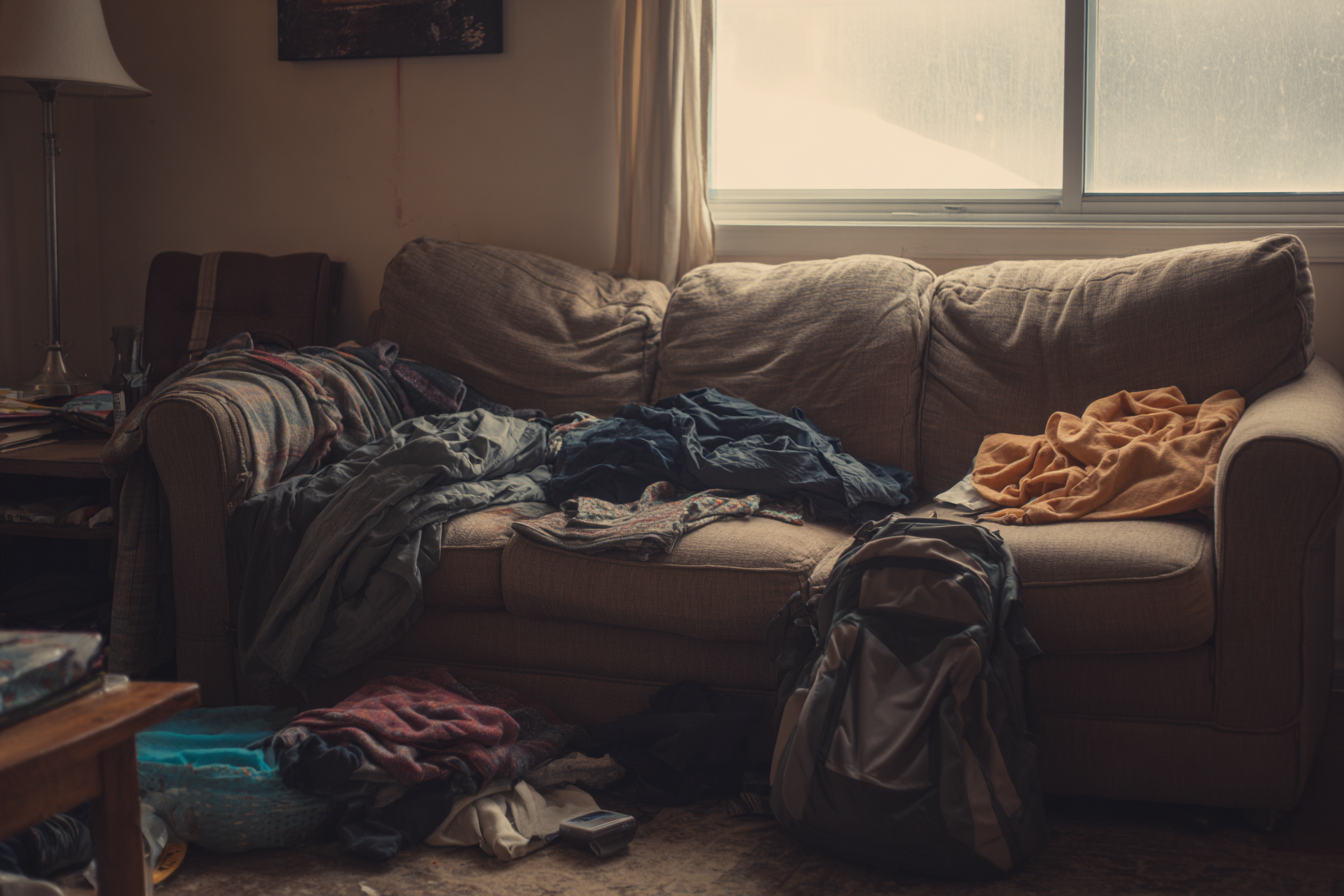 A messy couch | Source: Midjourney