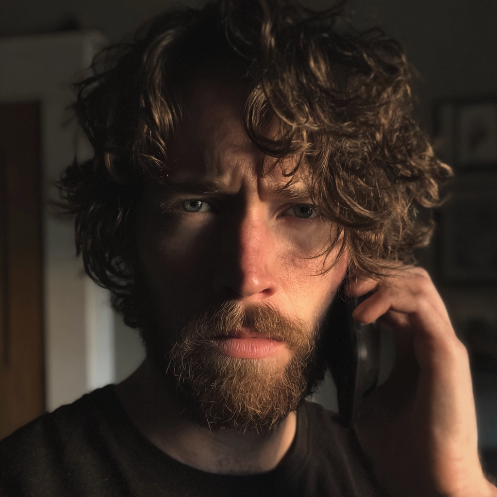A man talking on a phone | Source: Midjourney