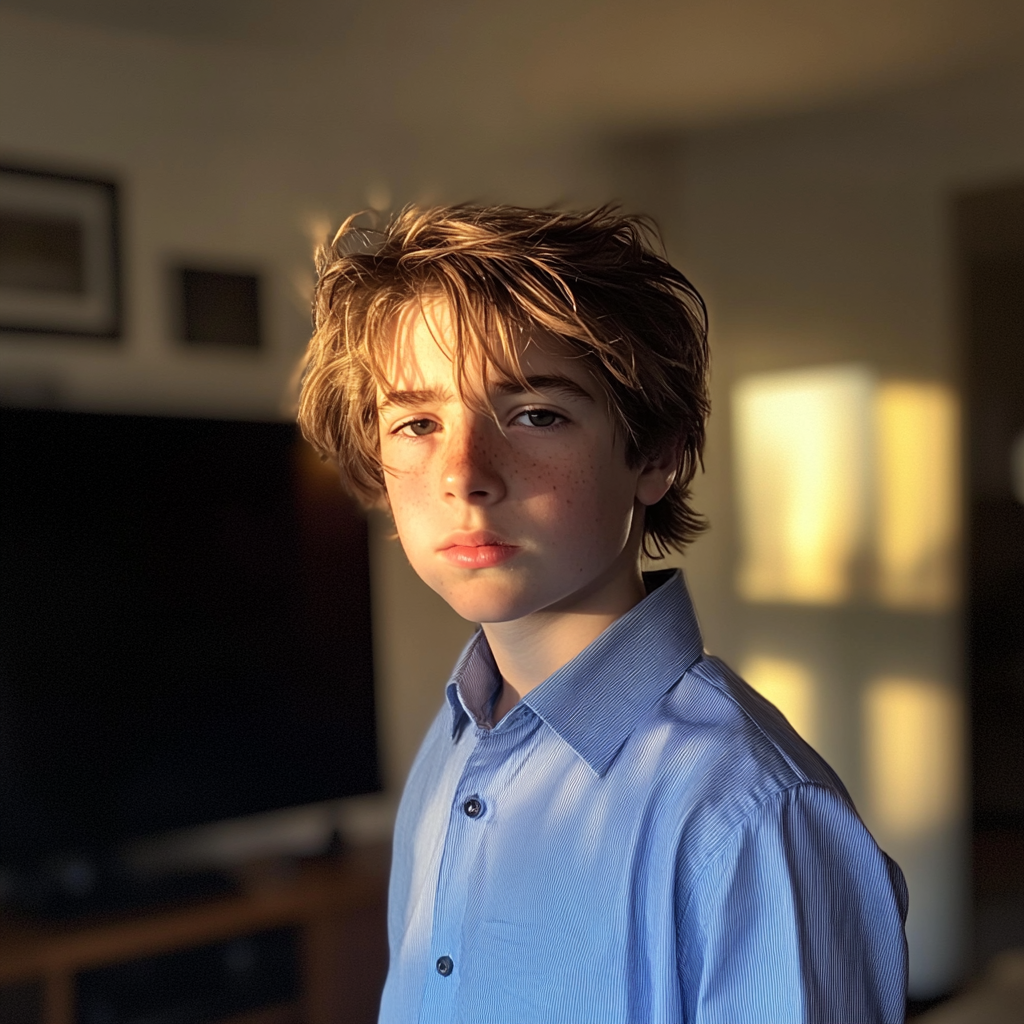 A teenage boy with messy hair | Source: Midjourney