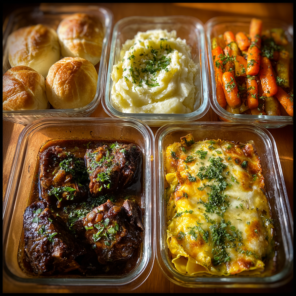 Different dishes in containers | Source: Midjourney