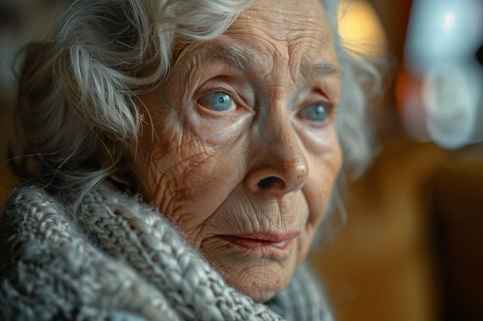 An emotional older woman | Source: Midjourney