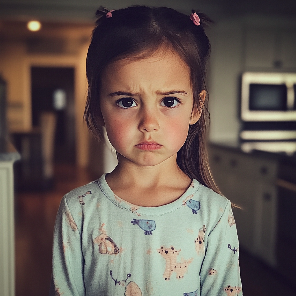 A frowning little girl | Source: Midjourney