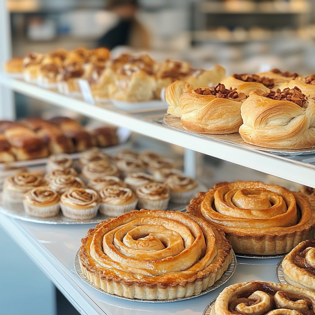 Baked goods on display | Source: Midjourney