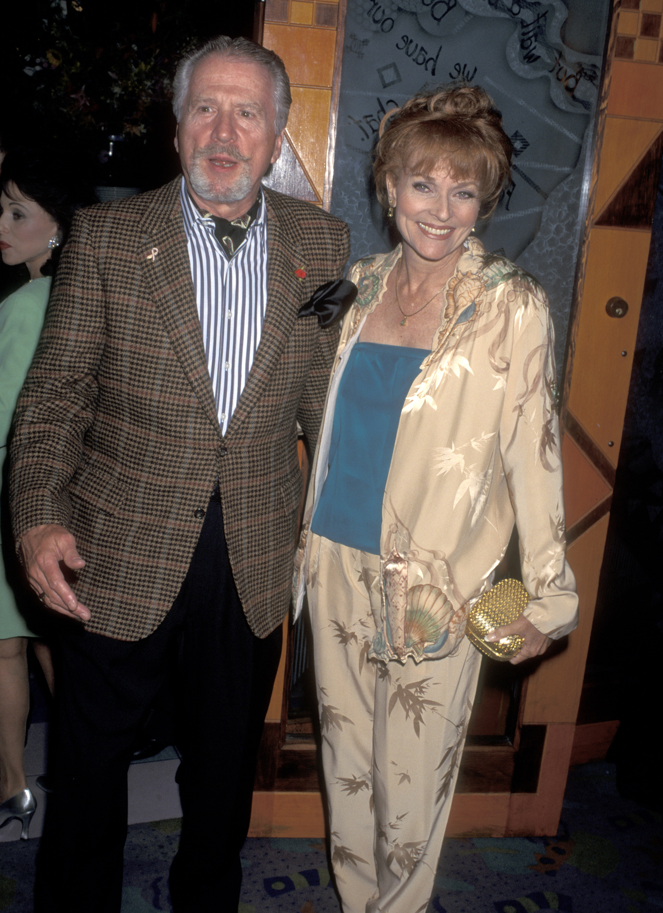 Marshall Borden and the former Miss America at a party for Ivana Trump hosted by Nikki Haskell on November 1, 1995, in West Hollywood, California. | Source: Getty Images