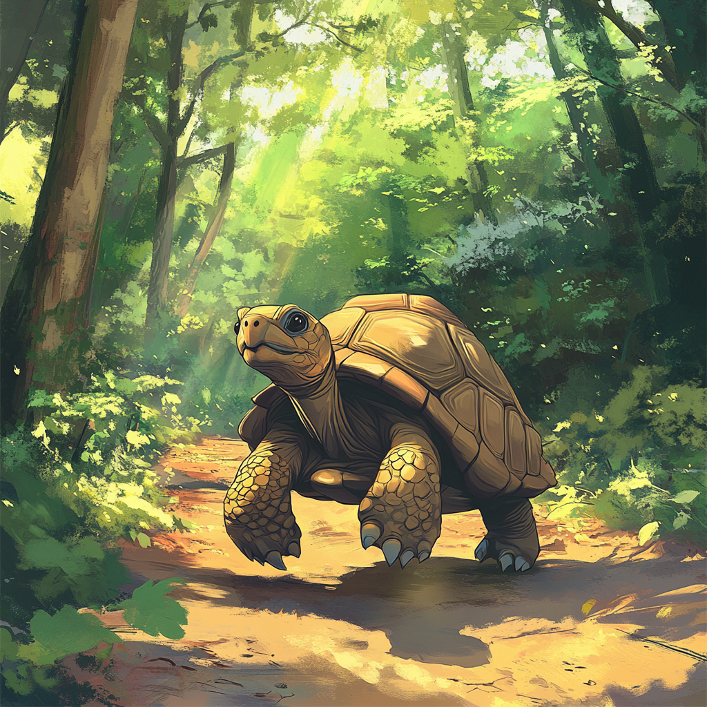 A tortoise walking | Source: Midjourney