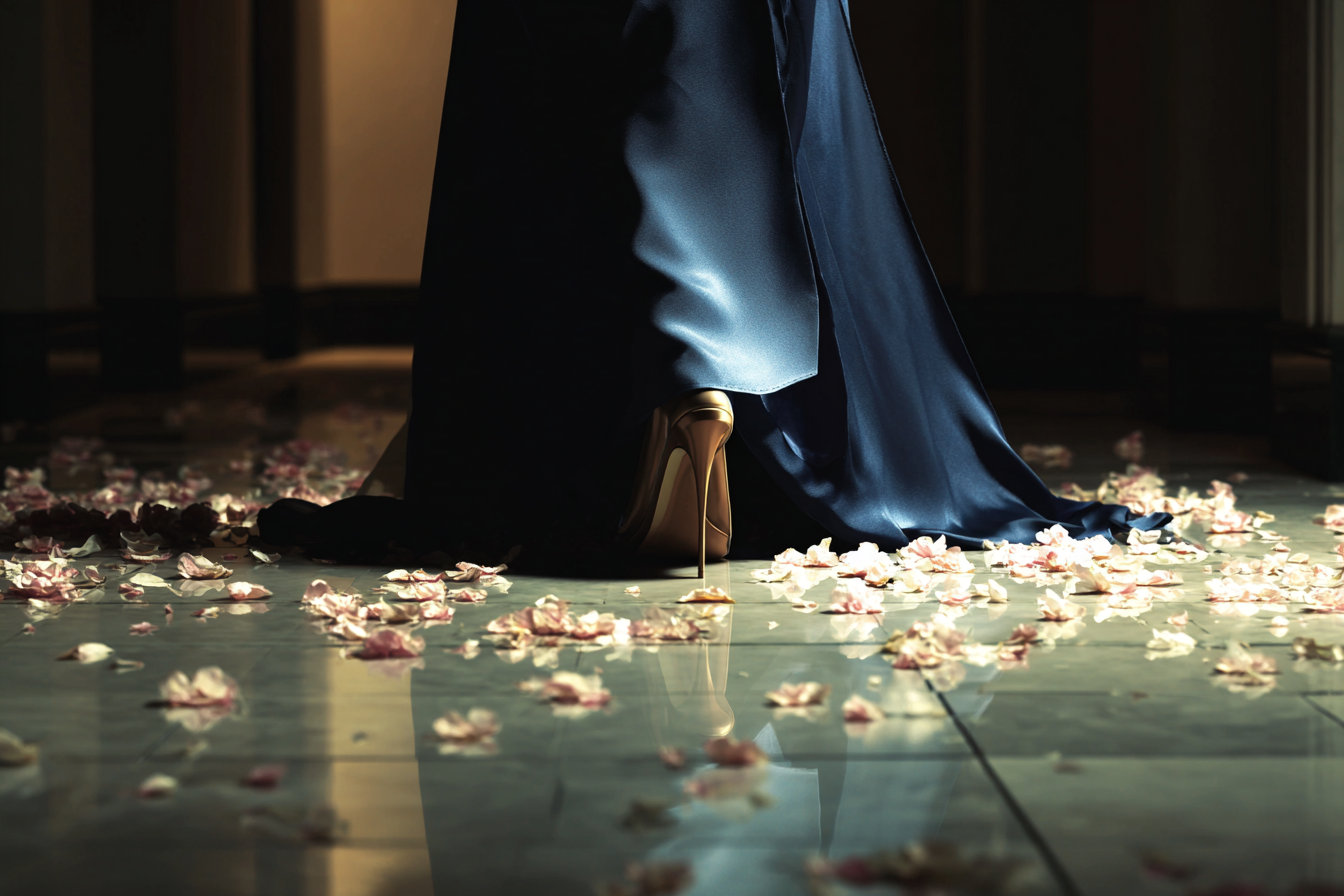 A woman walking away | Source: Midjourney