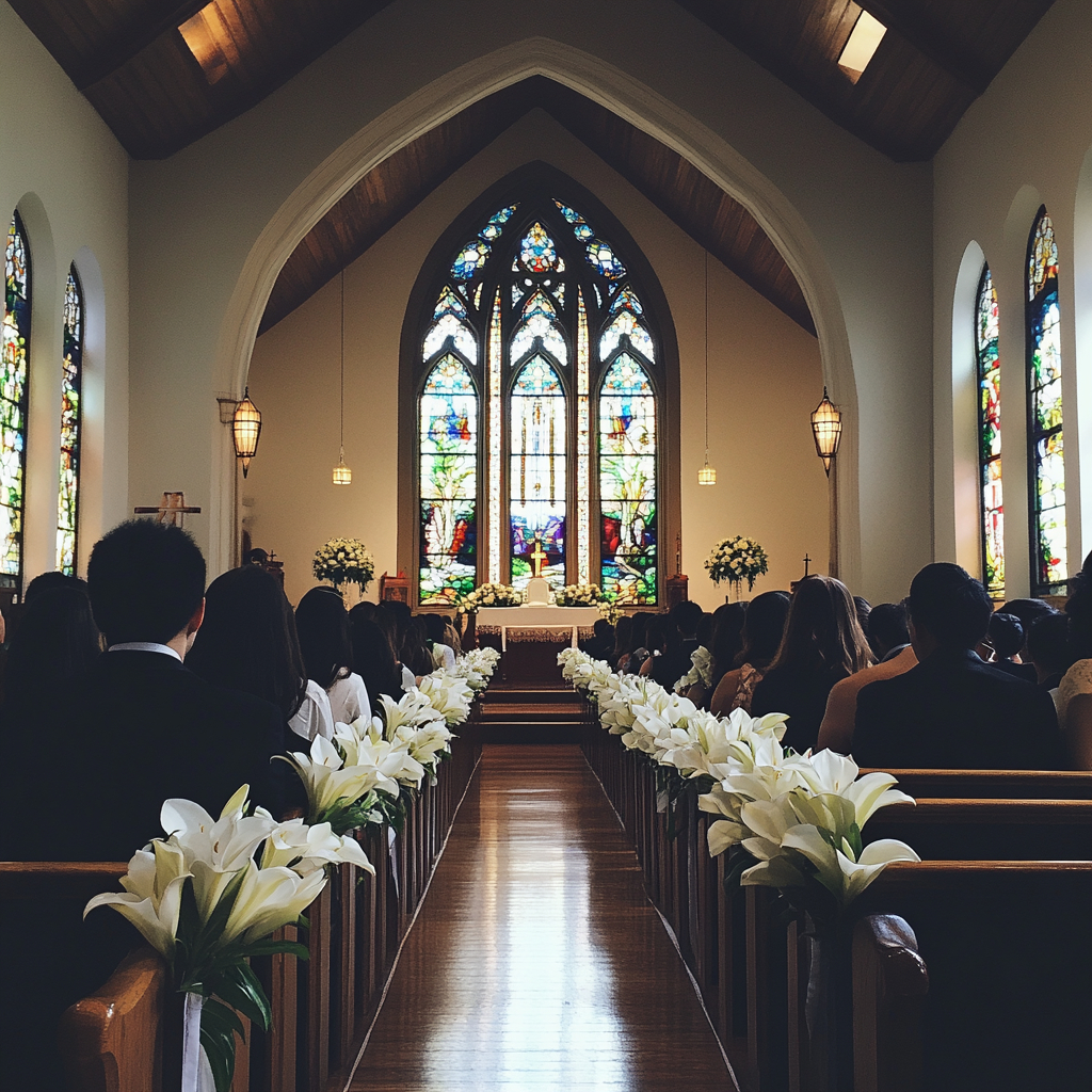 People sitting in a church | Source: Midjourney