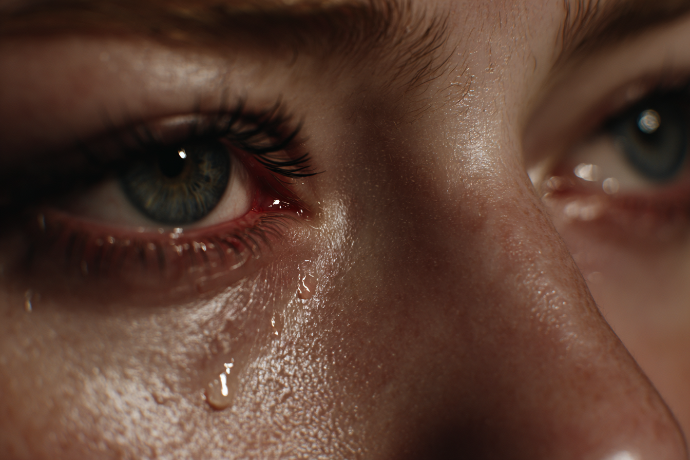 A woman crying | Source: Midjourney