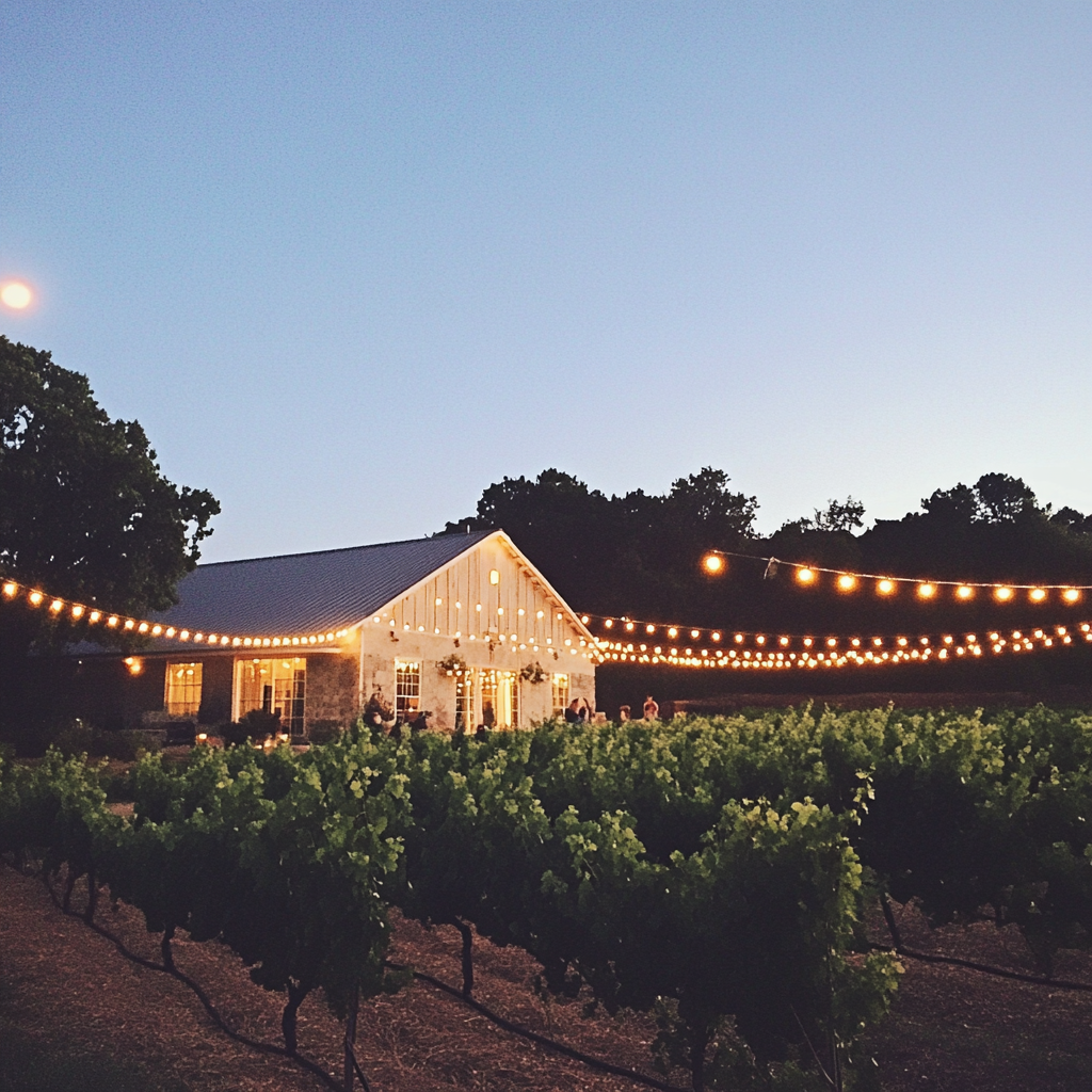 A vineyard wedding setting | Source: Midjourney