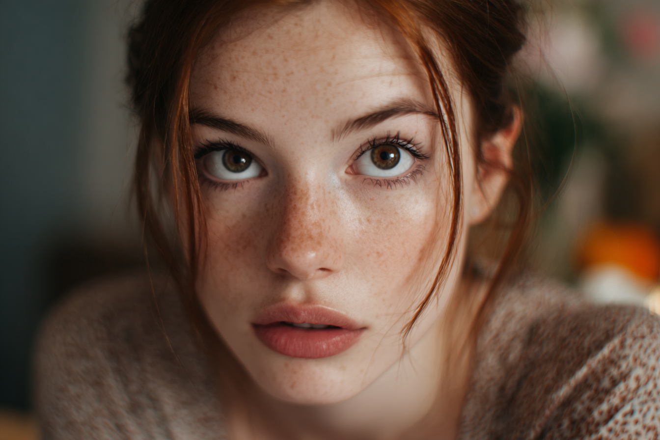 A close-up shot of a woman's face | Source: Midjourney