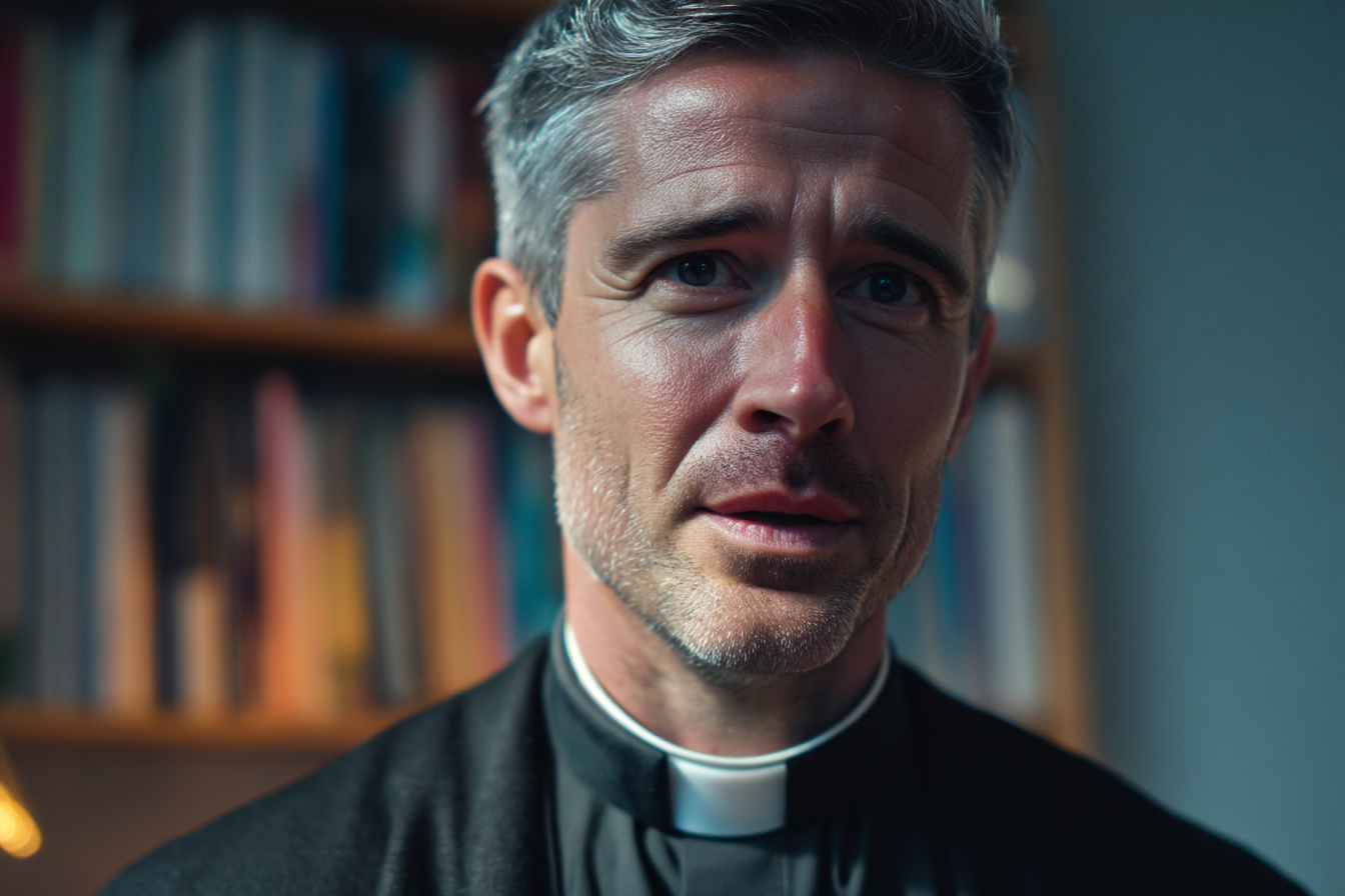 A priest talking | Source: Midjourney