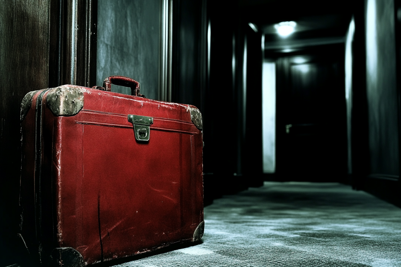 A suitcase in an otherwise empty entrance hall | Source: Midjourney