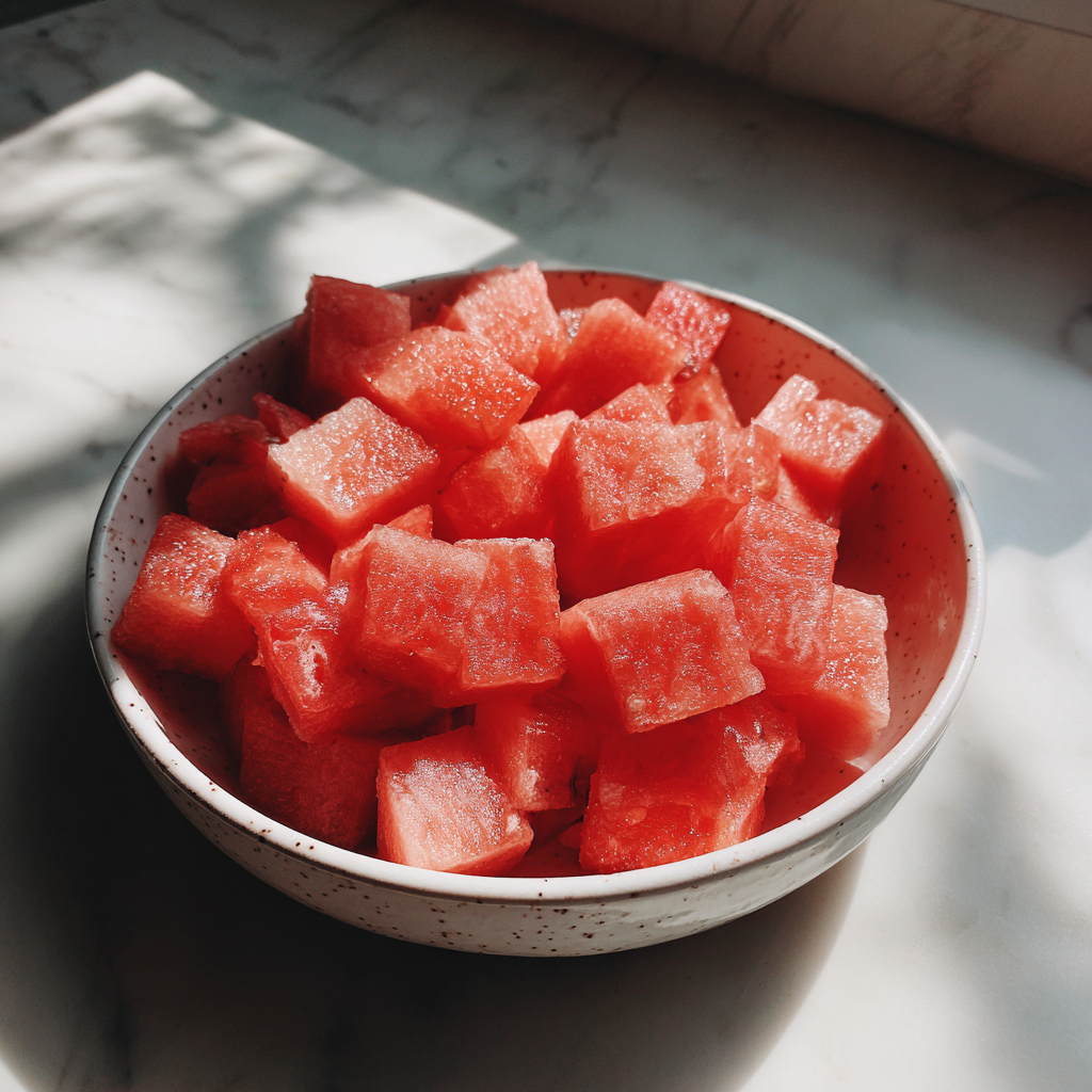 A bowl of watermelon | Source: Midjourney